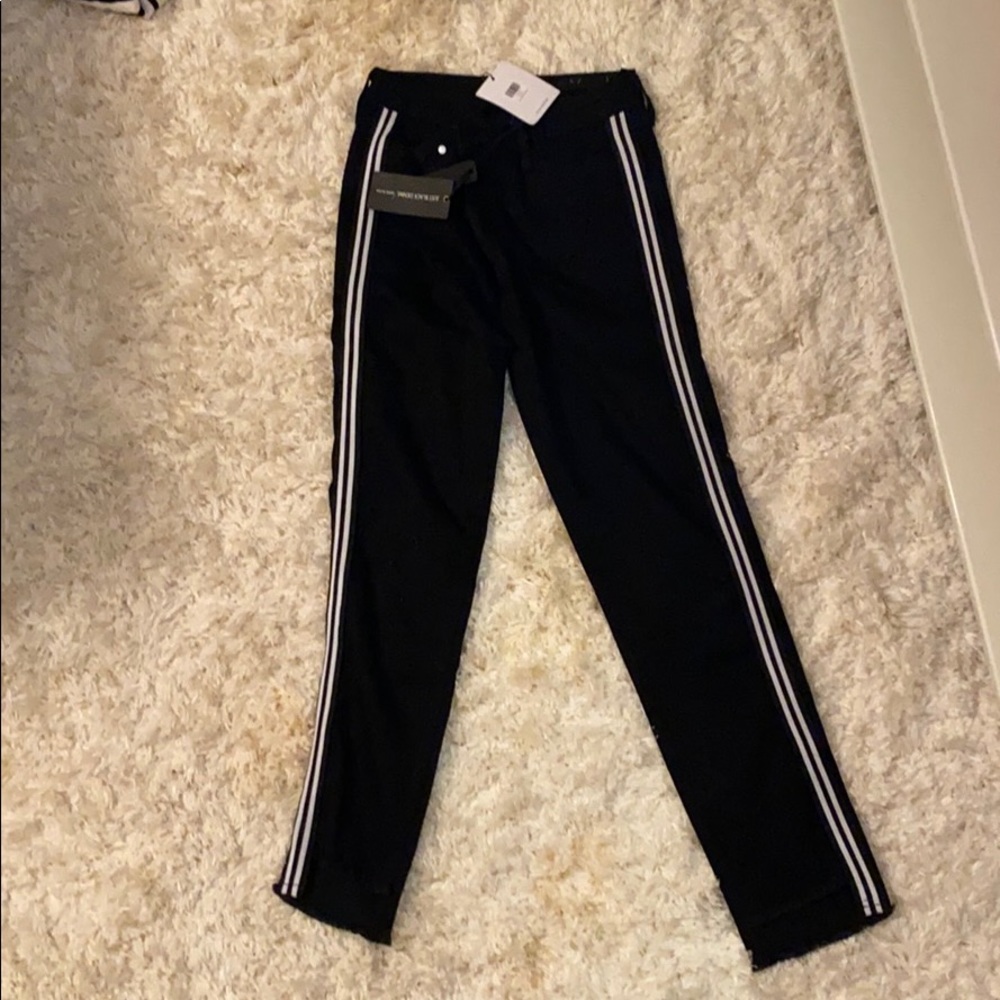 black jeans stripe on side